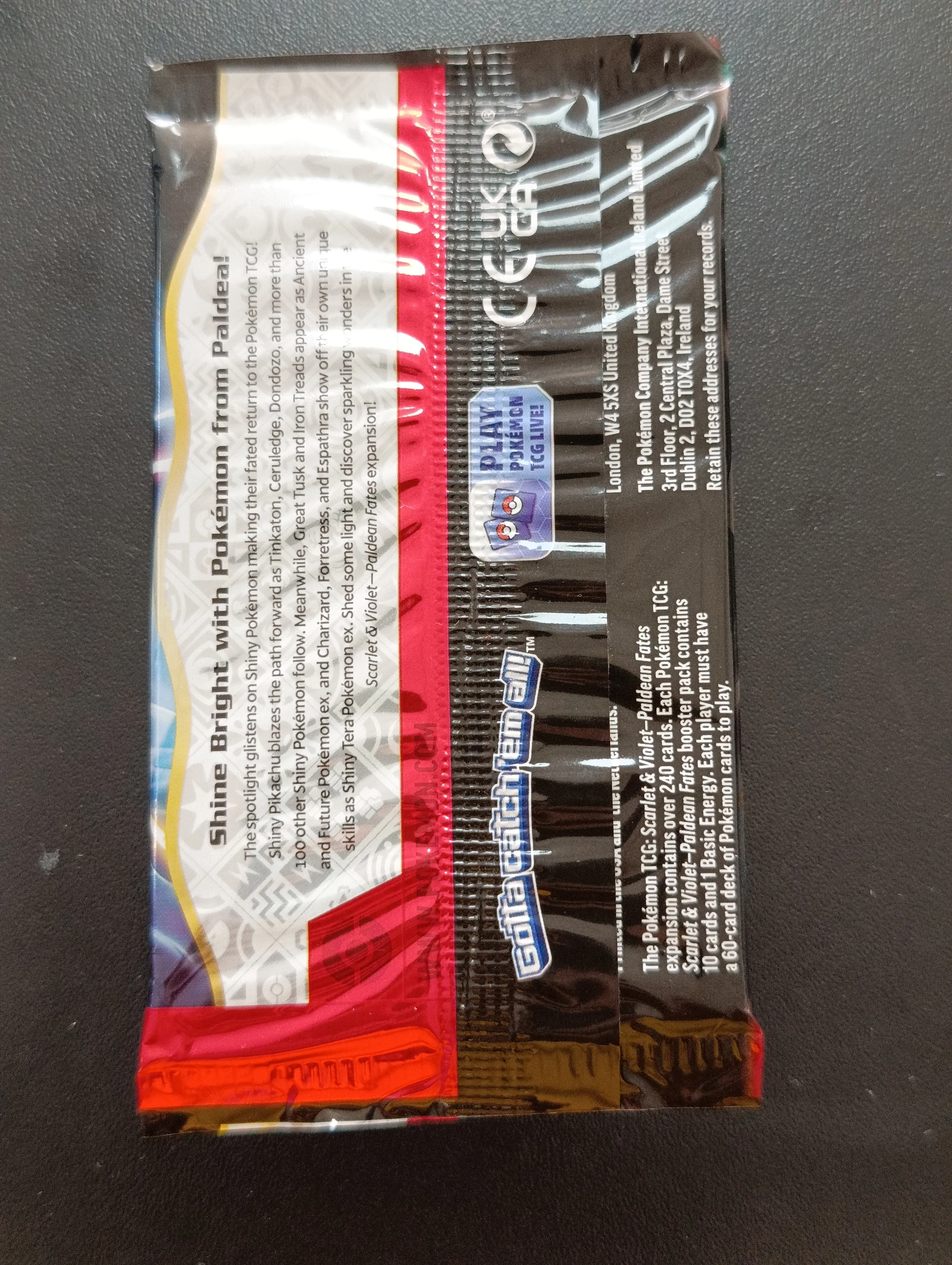Paldea Fates Booster Pack factory sealed image 2