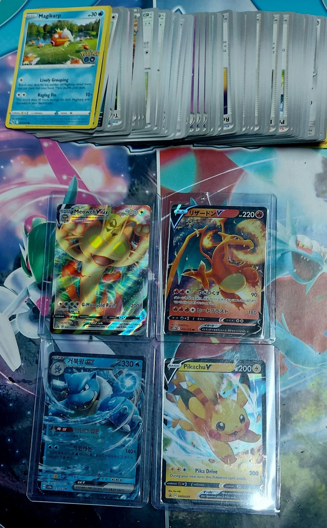 💥 OG Nostalgia Bundle: Charizard, Blastoise, Pikachu, Meowth + 100 Bulk! image 1