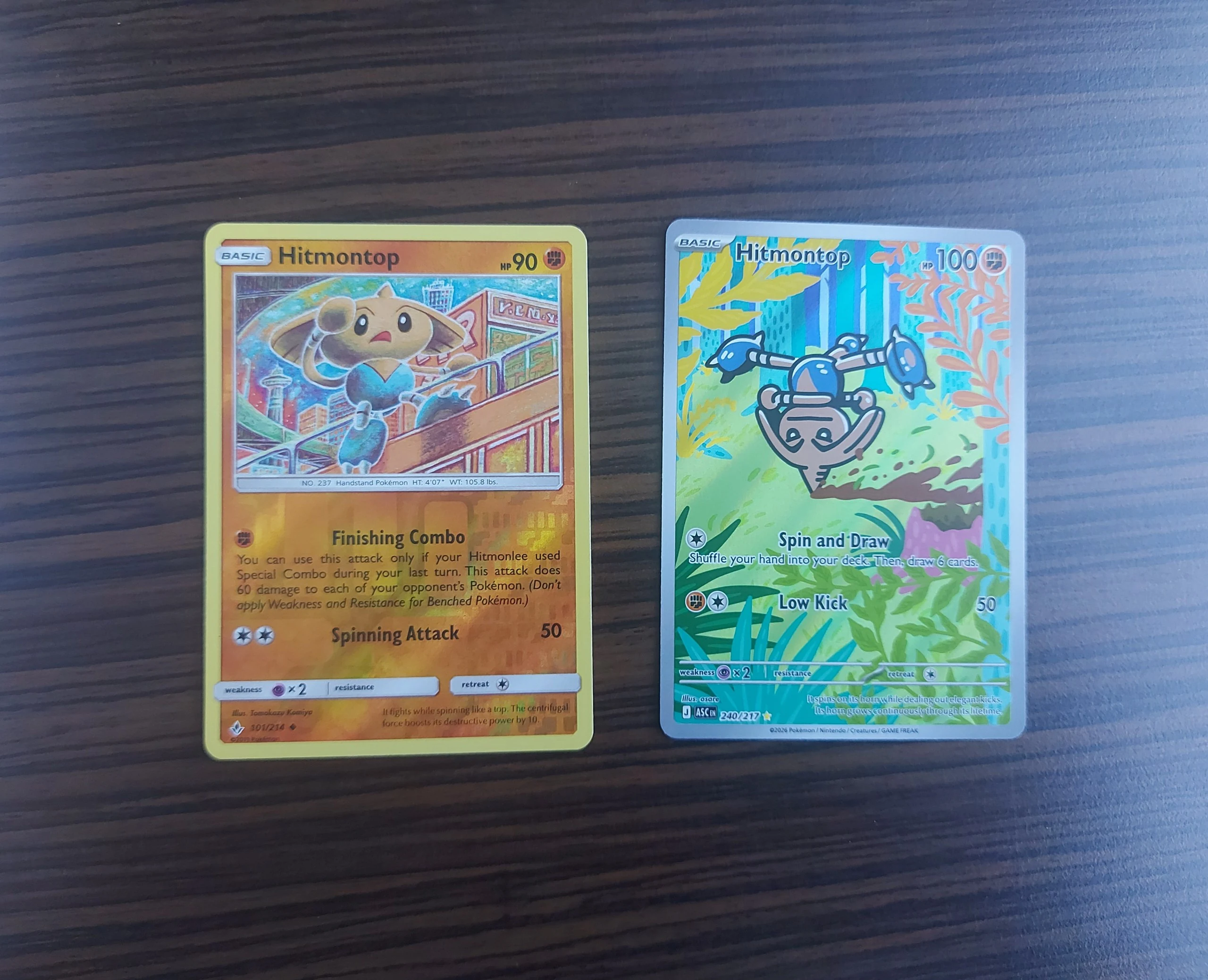 Hitmontop: Retro reverse holo and fullart image 1