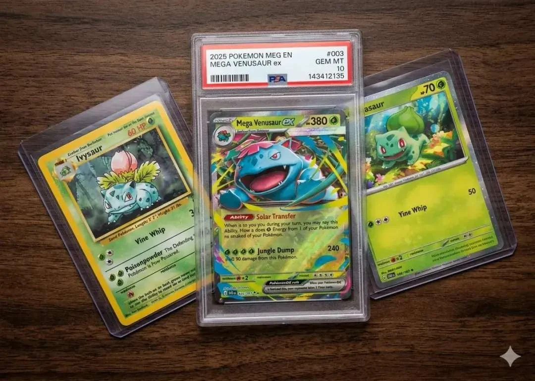 🔥Mega Venusaur EX PSA 10, Vintage Ivysaur & Promo Bulbasaur🔥 image 1