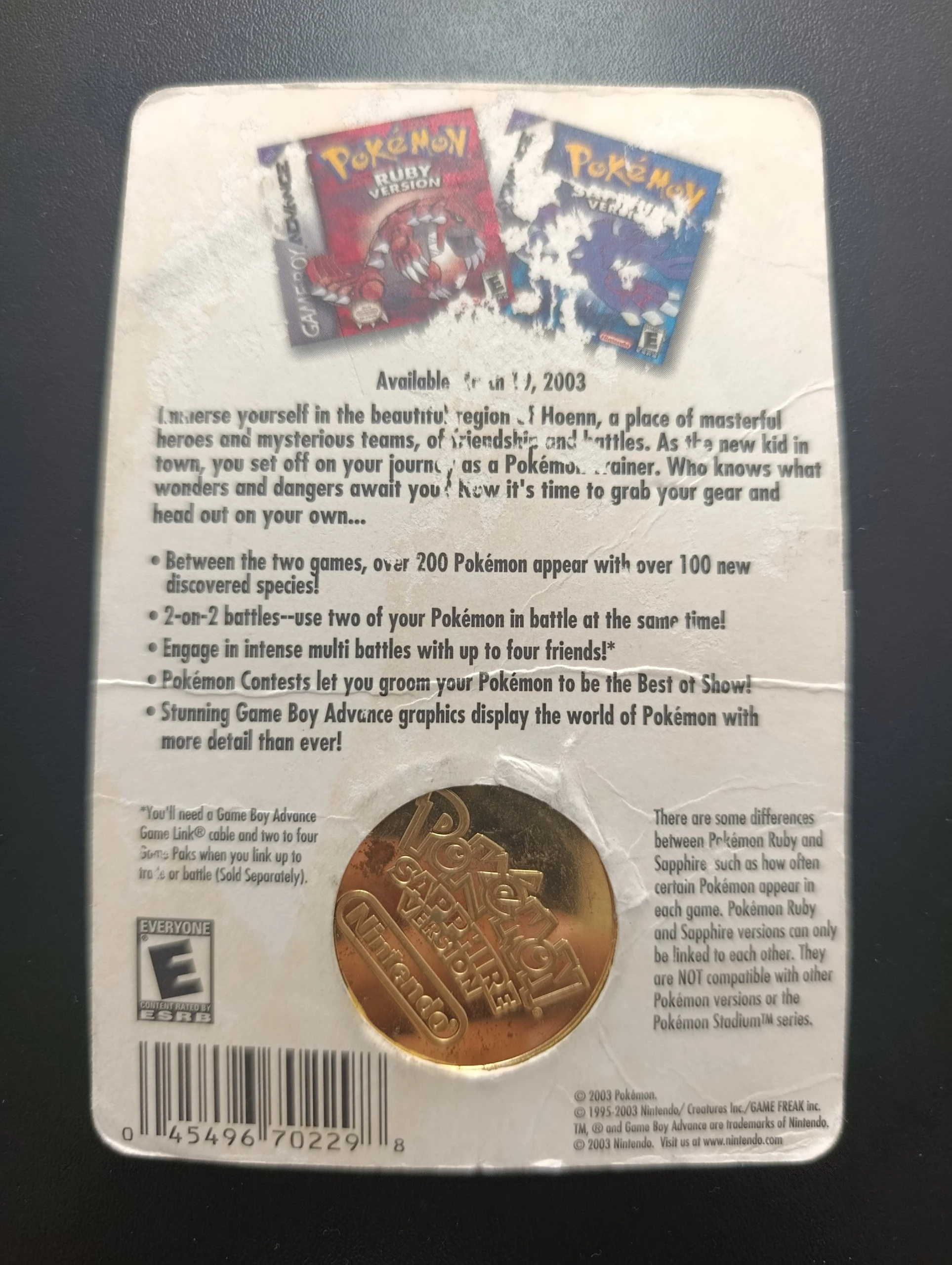 Pokémon Sapphire Collectors coin Limited Edition image 3