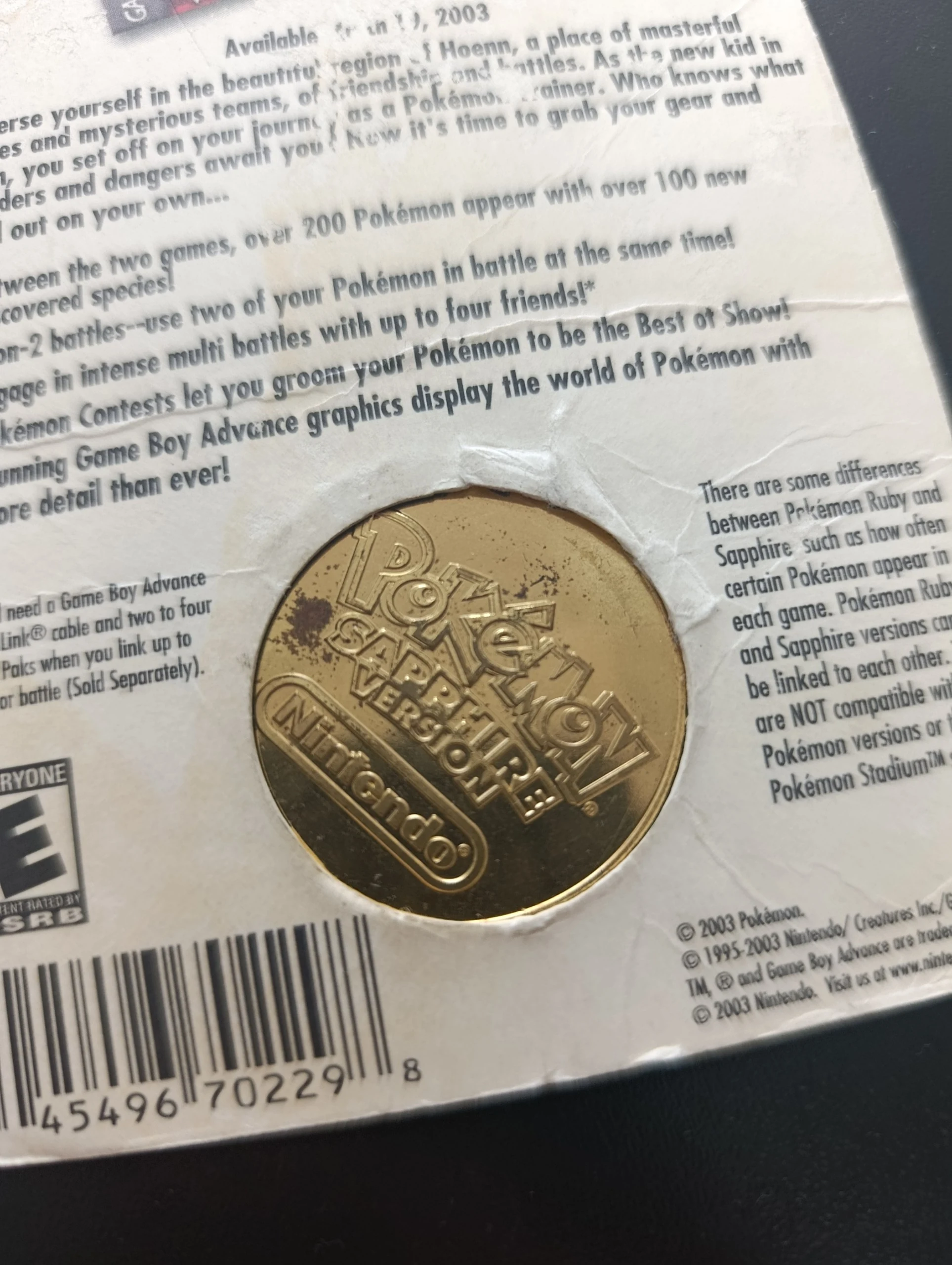 Pokémon Sapphire Collectors coin Limited Edition image 4