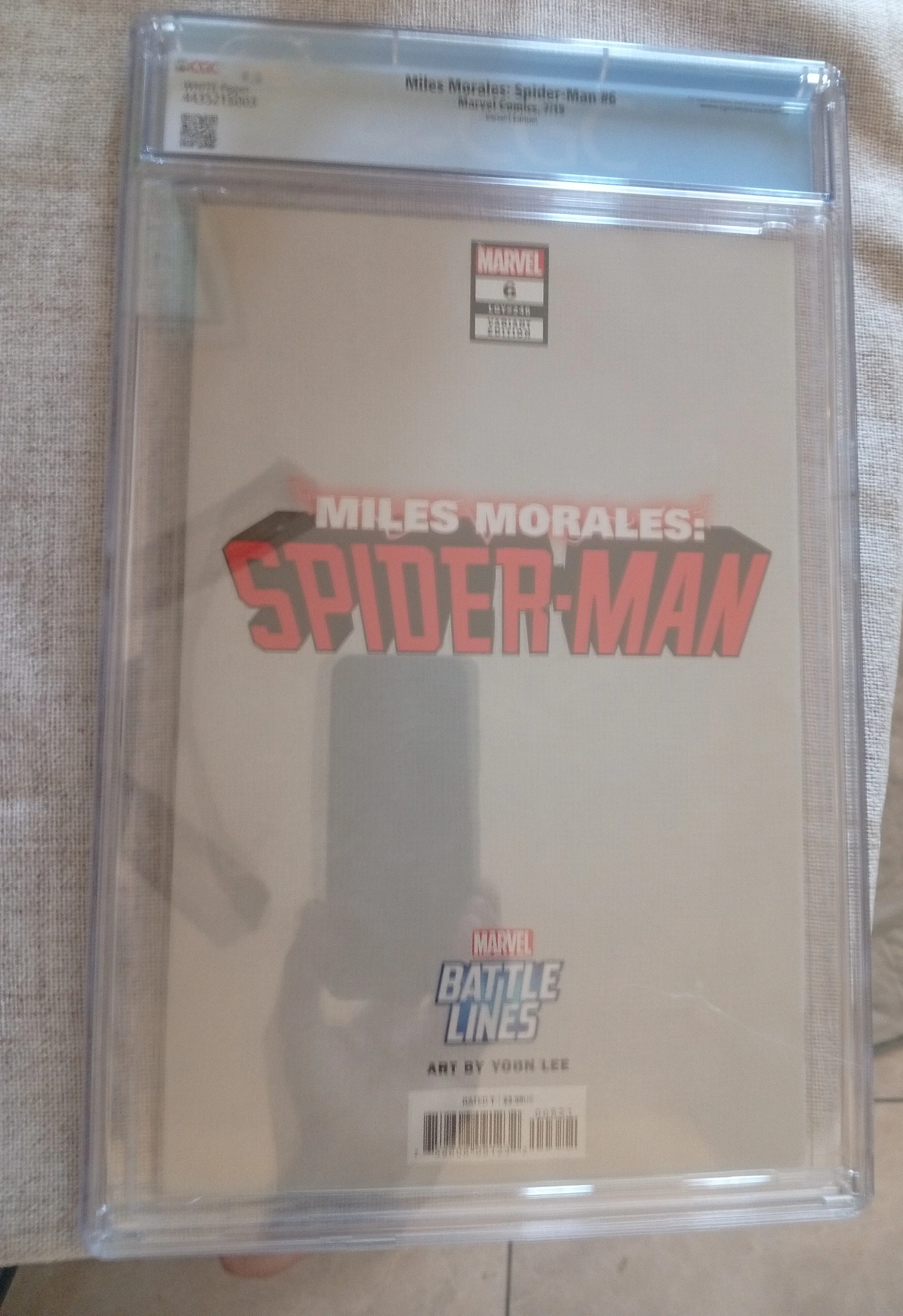 Miles Morales Spider-man #6 | 2019 | Lee Virgin Variant | Tombstone | Marvel CGC 9.8 image 1