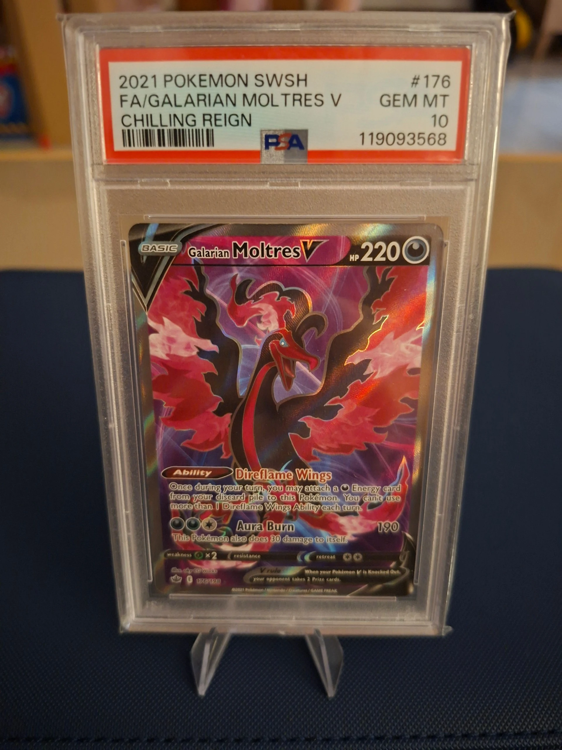 Galarian Moltres V CRE176 Psa 10 image 1