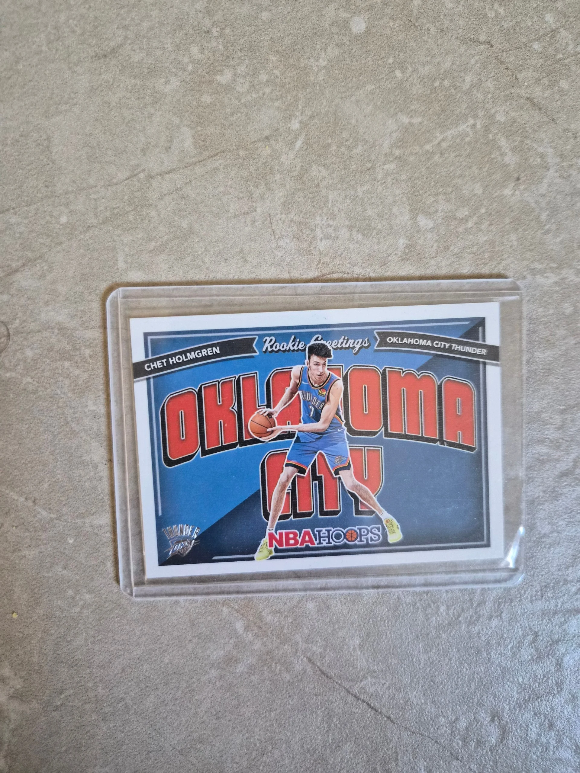 NBA HOOPS CHET HOLMGREN ROOKIE GREETiNGS THUNDER OKC 2022-23 image 1