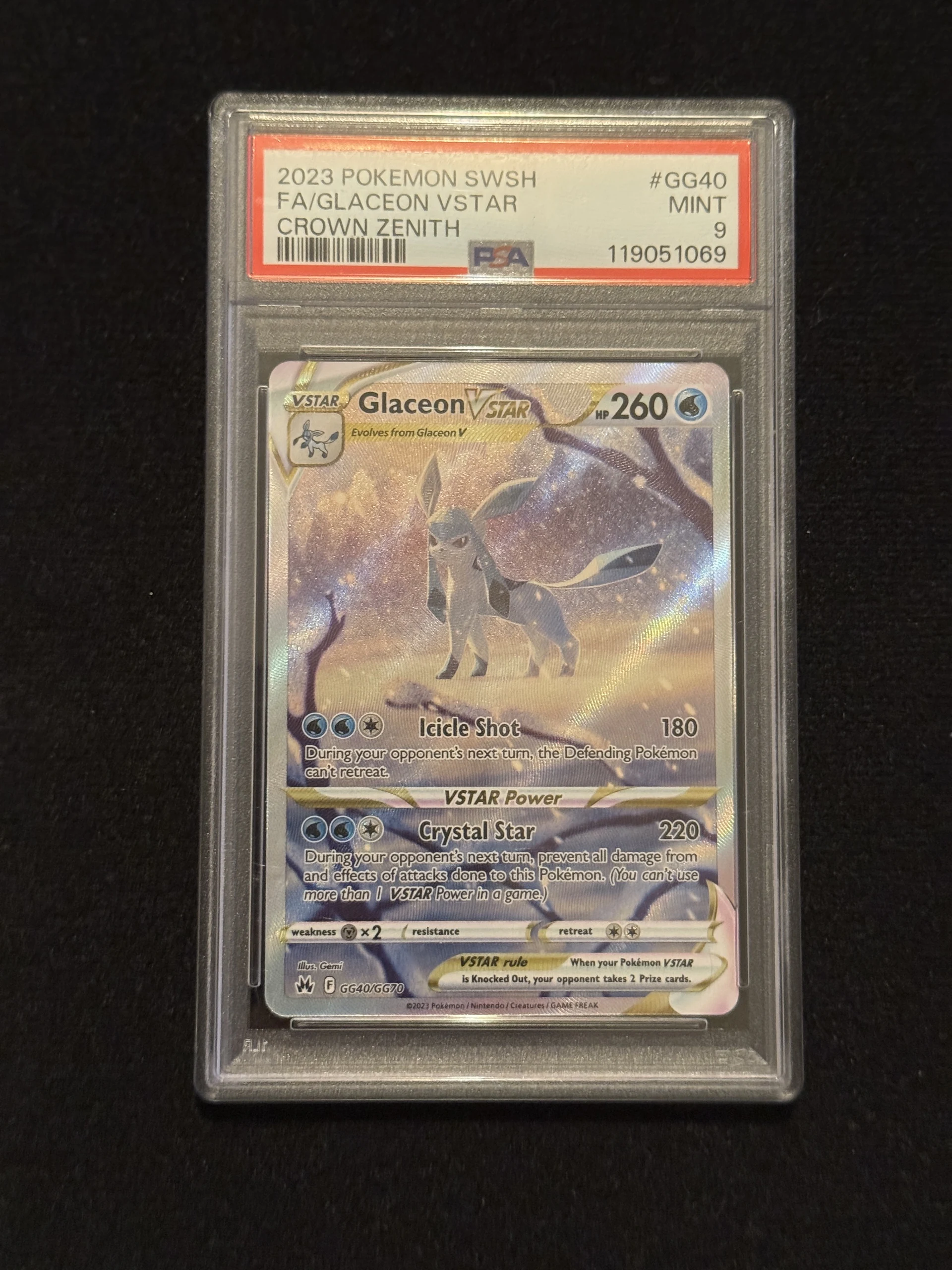 Glaceon VSTAR (CRZ GG40) PSA 9 image 1