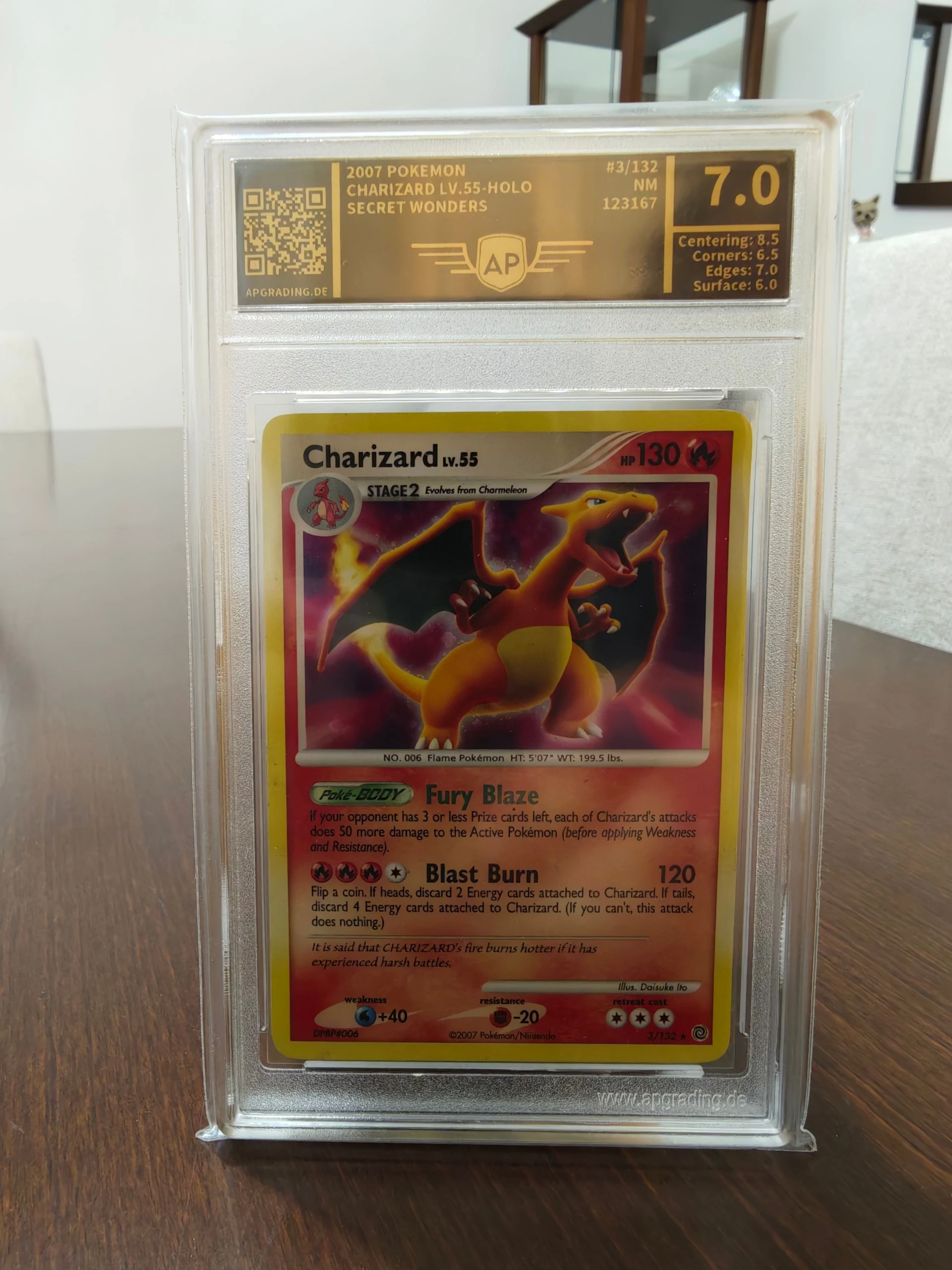 2007 Pokemon Charizard lv.55 #3/132 Rare Holo image 1
