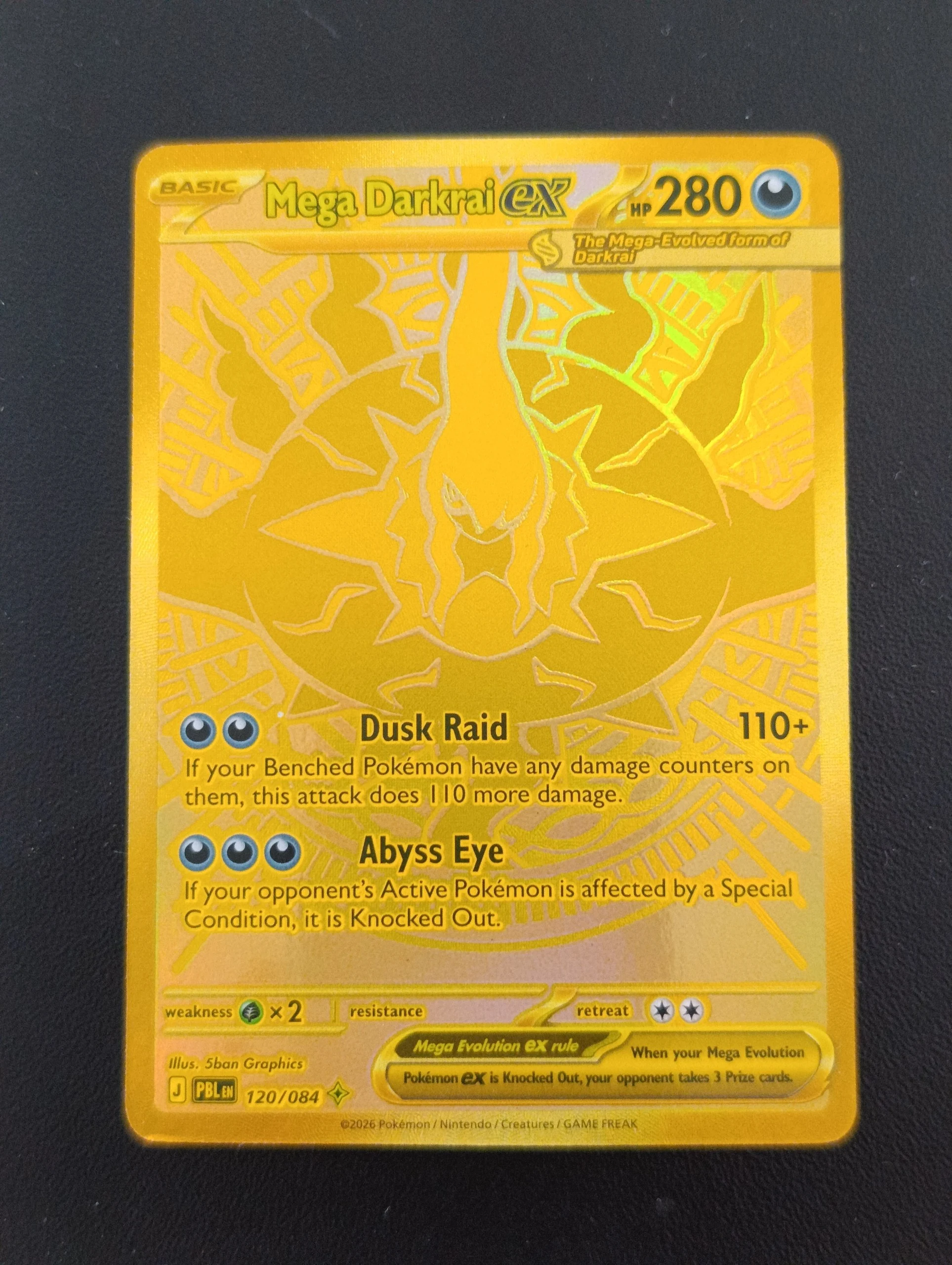 Mega Darkrai Ex GOLD PBL120 NM image 1
