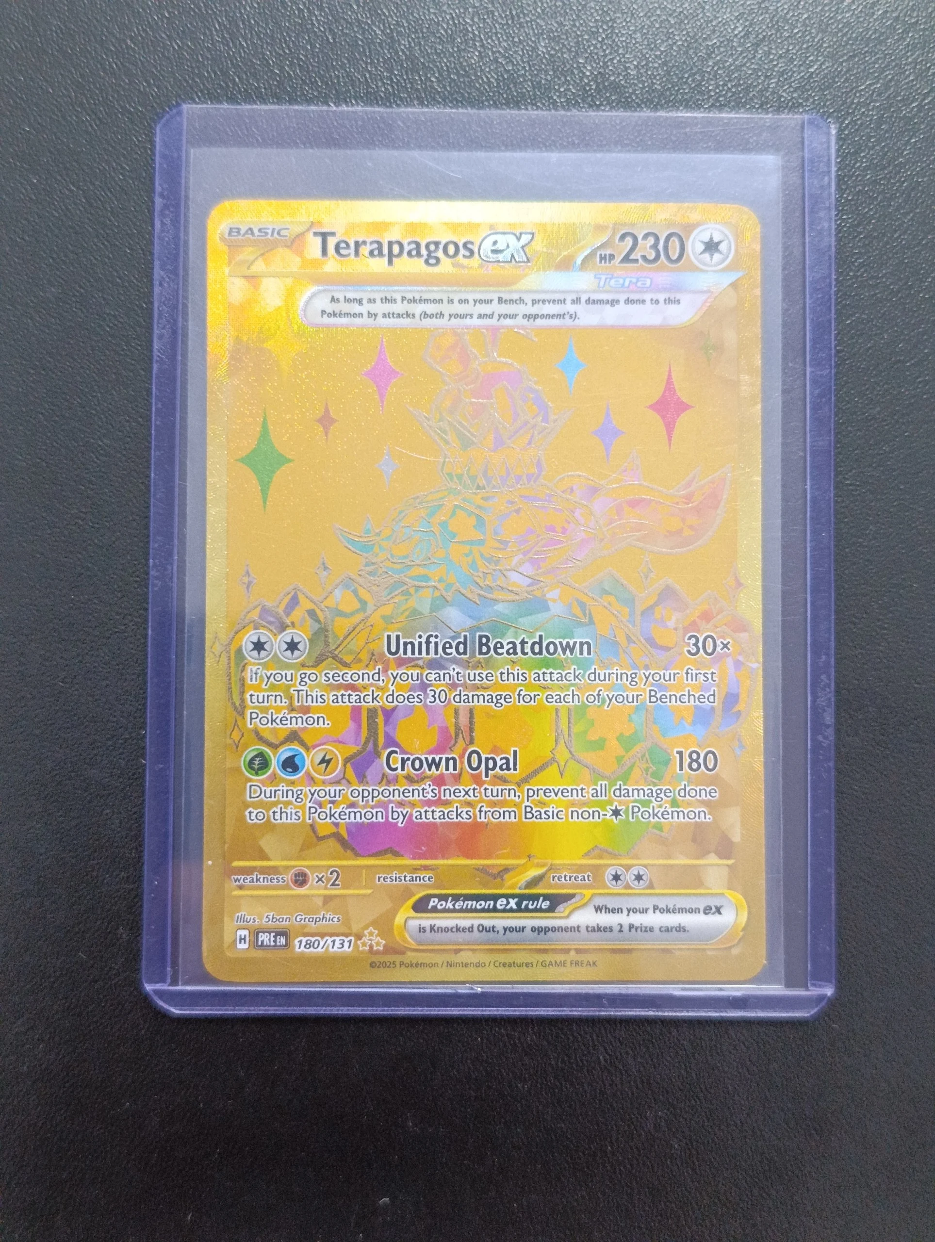 Terapagos Ex PRE180 gold card NM image 1