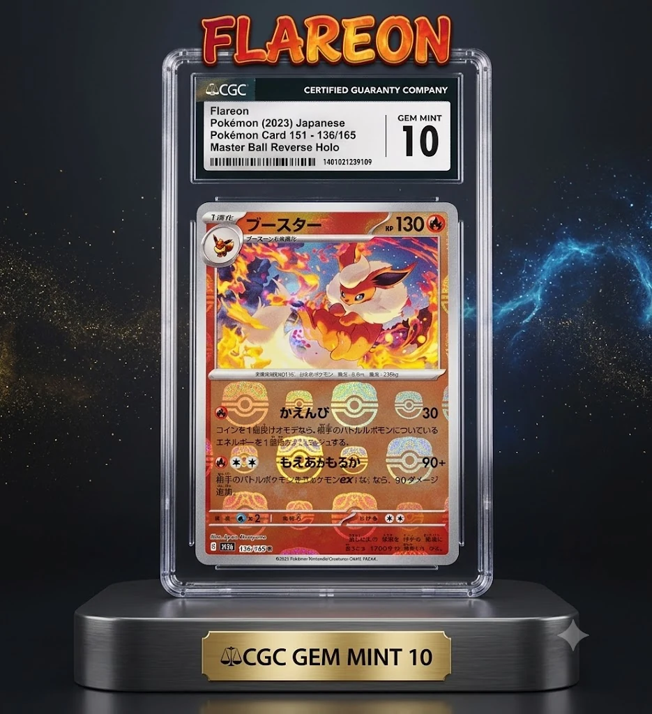 CGC Gem Mint 10 Flareon Masterball Reverse Holo image 1
