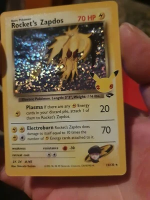 Shiny rocket's zaptos pokemon lot image 1