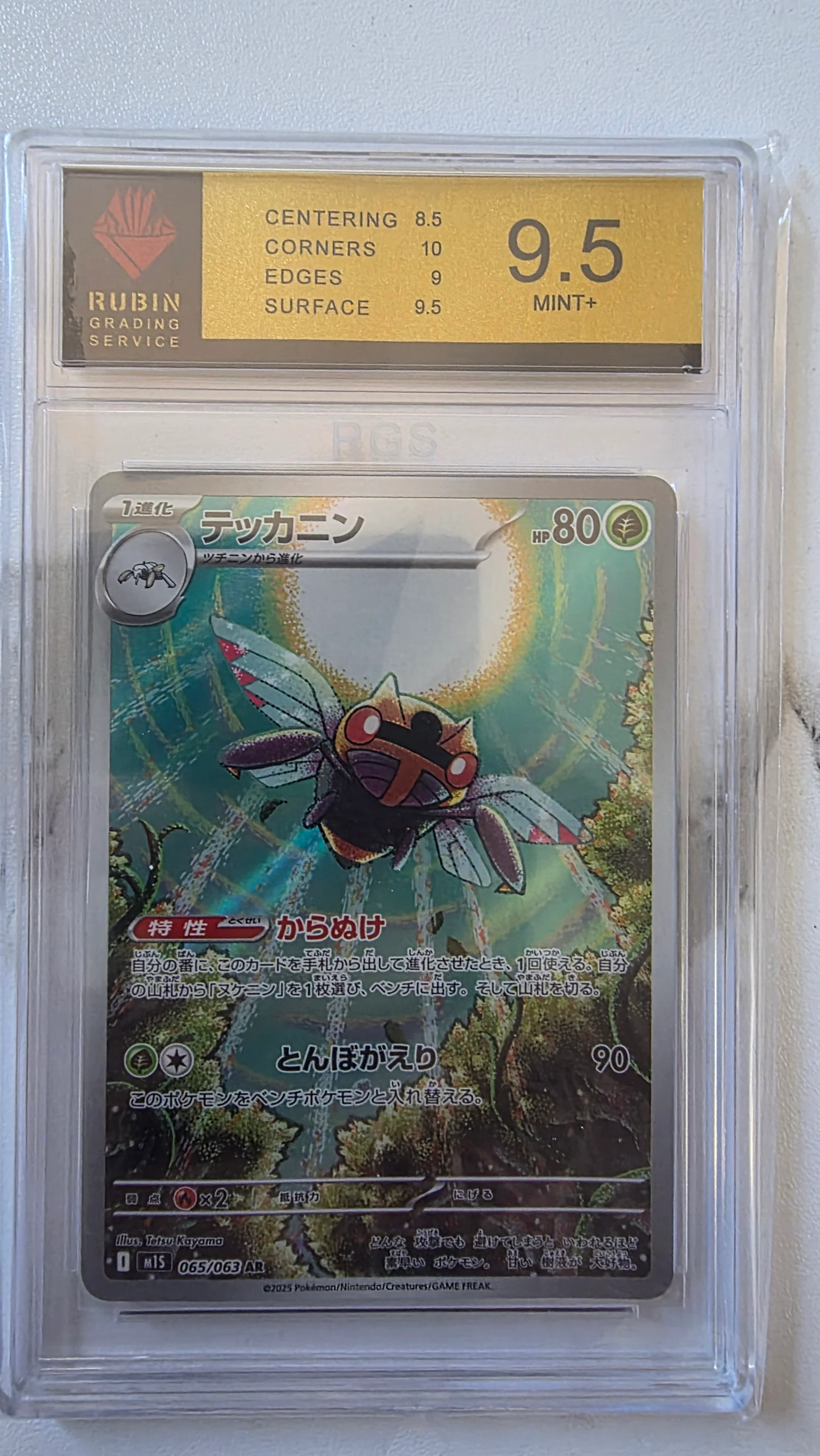 Pokémon Card Lot – 3 Graded Slabs + 3 Reverse Holos | Mega Venusaur ex, Ninjask AR, Pineco image 3