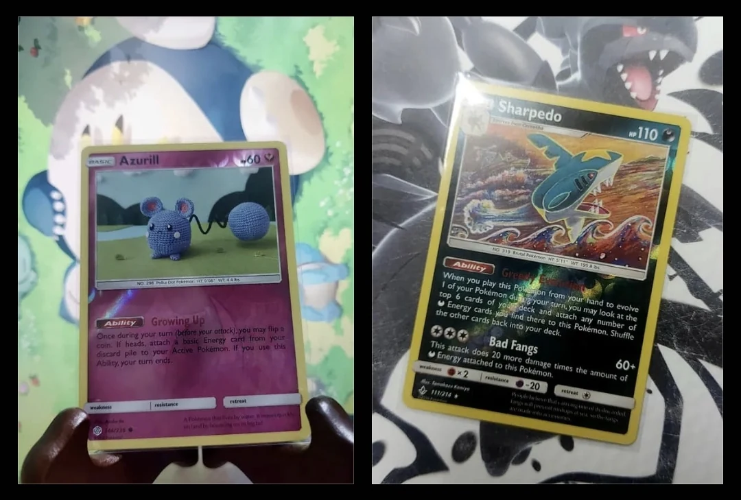 Sharpedo and Azurill reverse holos back from 2019 image 1