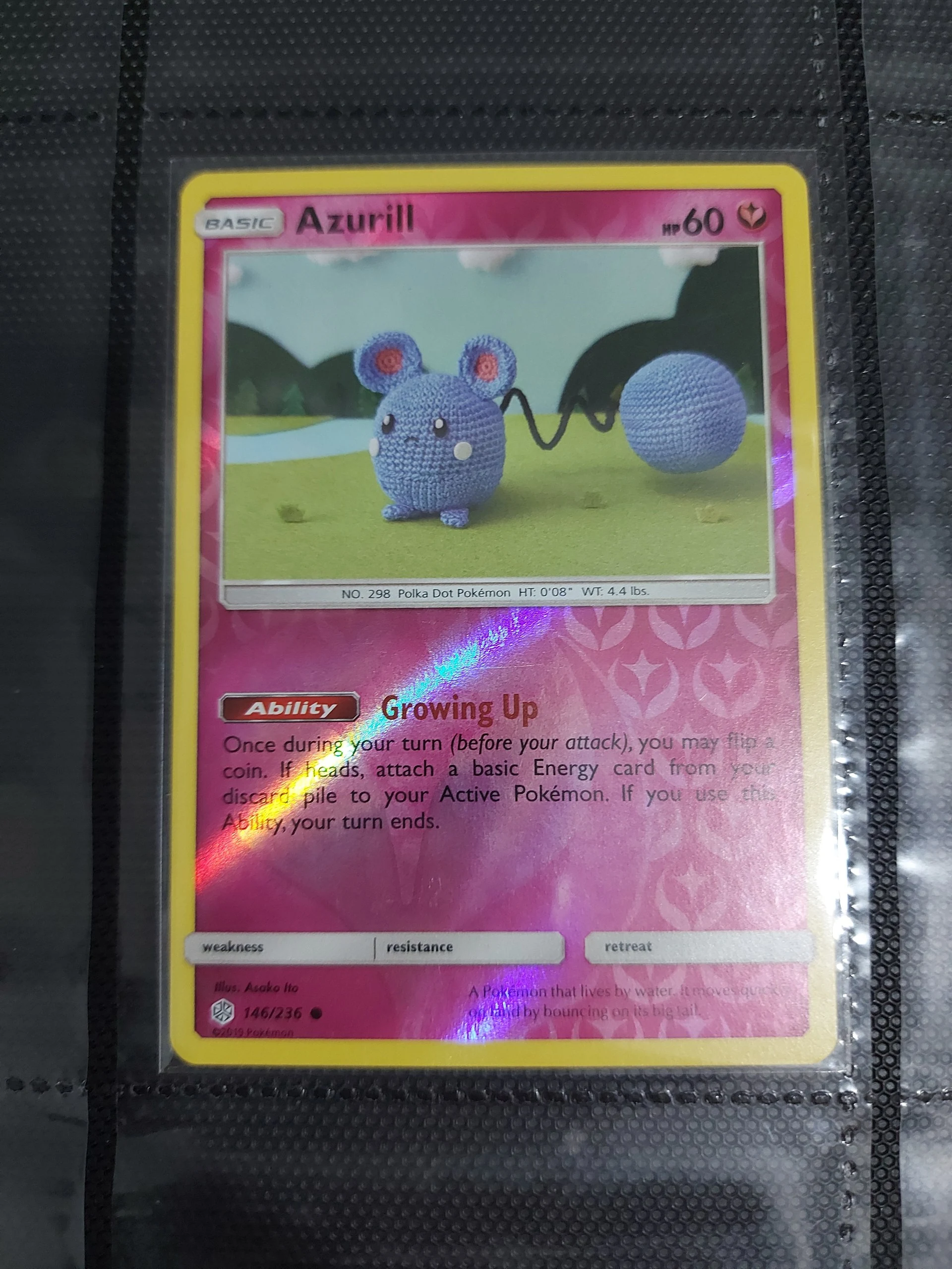 Azurill 2019 reverse holo 146/236 - Cosmic Eclipse set image 1