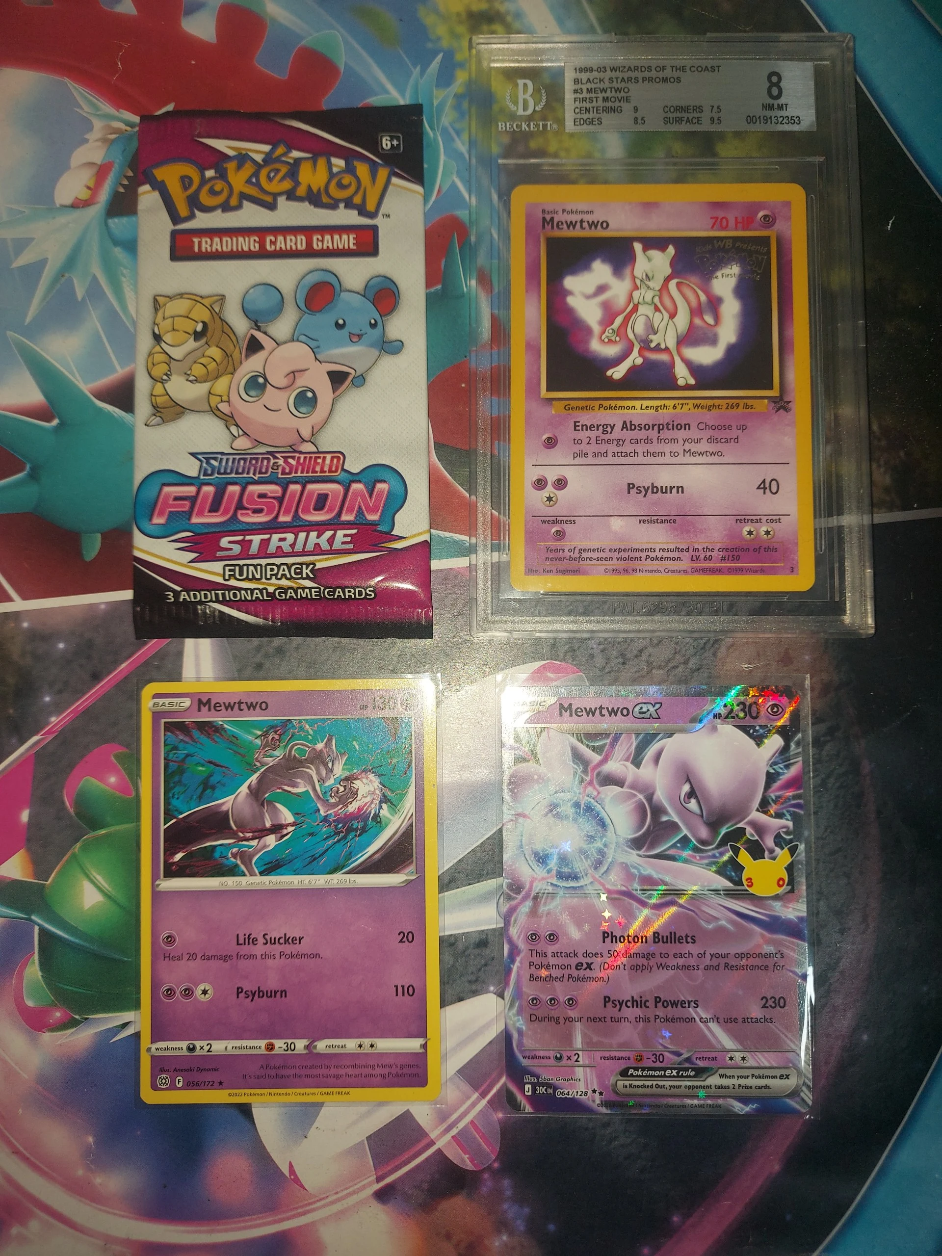 💥🔥 4 hours auction: Graded Stamped 1st movie Mewtwo bundle image 1