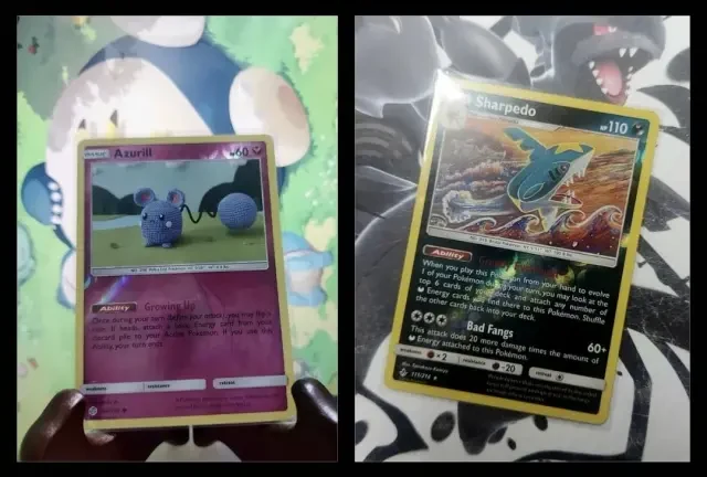 2019 Reverse holos lot: Azurill and Sharpedo image 1