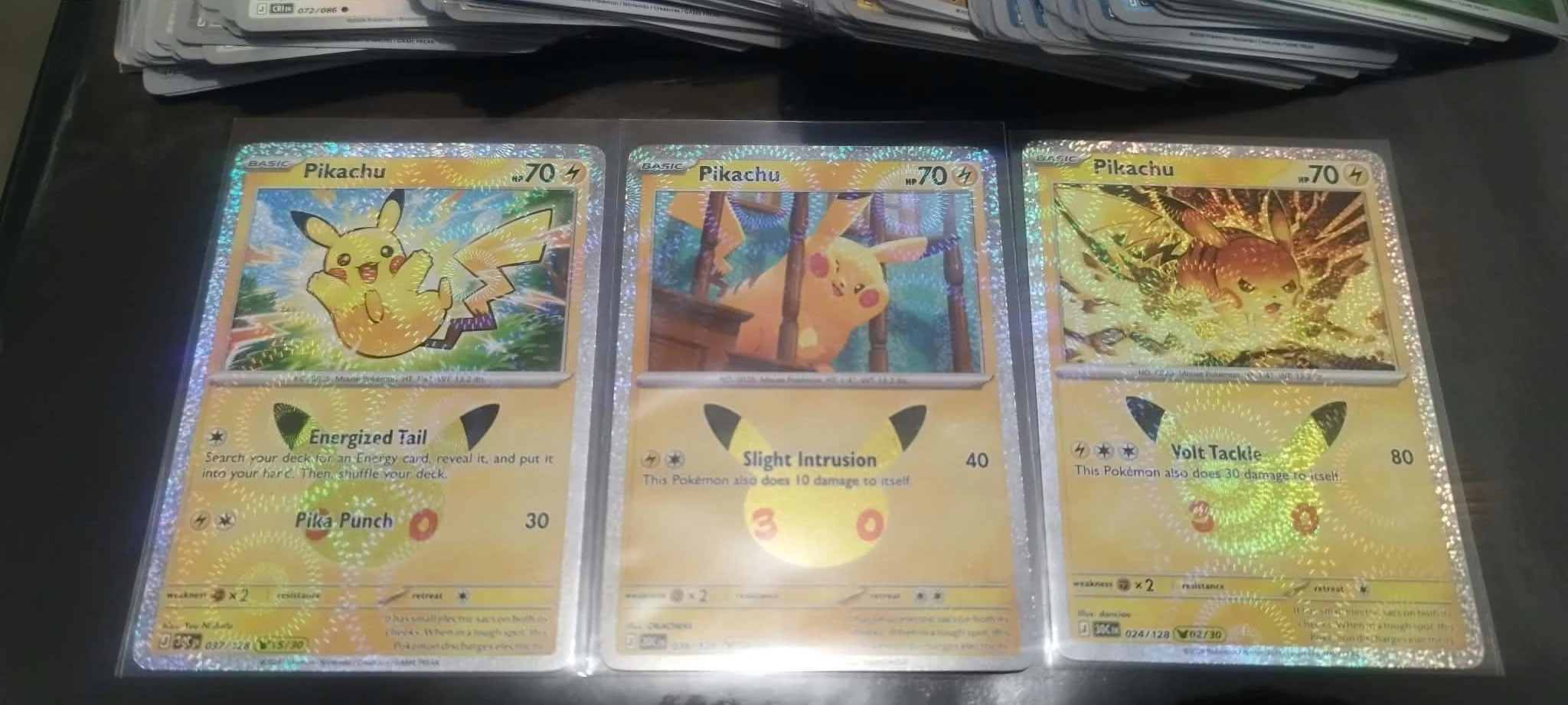 3x Pikachu 30th & CRI 130+ bulk cards image 2